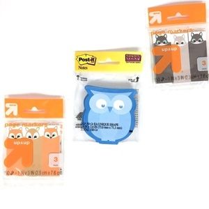 Sticky Notes Post It Up & Up Owl Fox Stationery Page Flags Planner Accessories